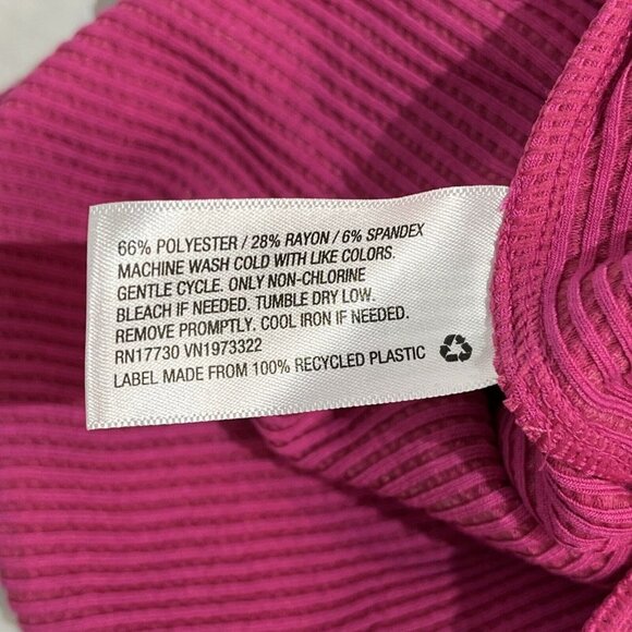Wild Fable Womens XL Textured Knit Convertible Tank Bodysuit Vibrant‎ Pink - Picture 5 of 5